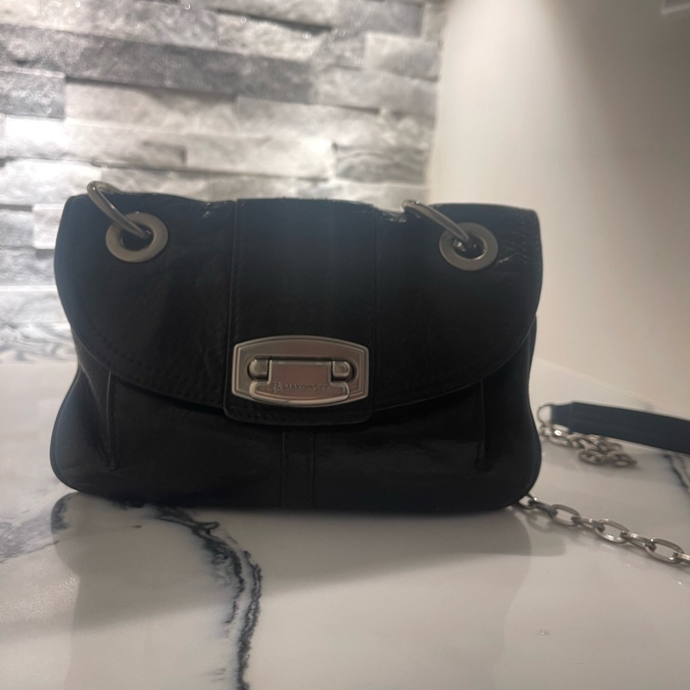 Makowsky purse black leather